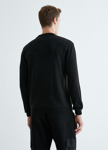 Чорний світшот KOTON однотонний без декору (263607307)