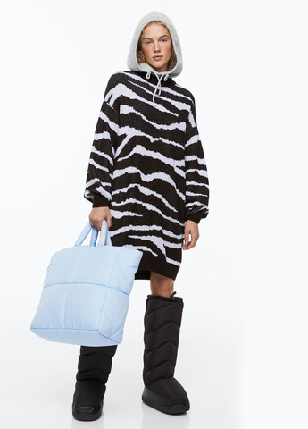 Женское демисезонное Платье платье-свитер H&M зебра