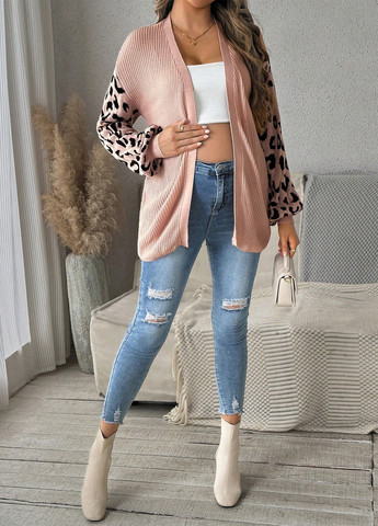 Розовый демисезонный свитер для беременных джемпер SHEIN