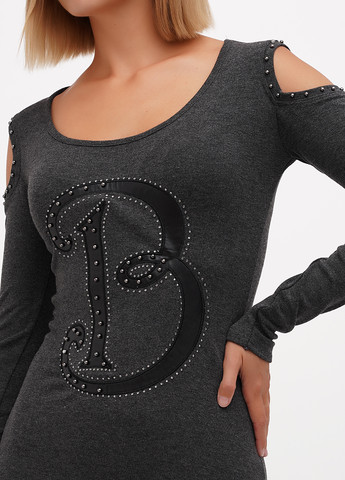 Графітова кежуал сукня силуетна Sassofono Club меланжева