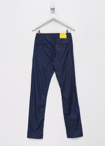 Синие кэжуал летние прямые брюки Terranova