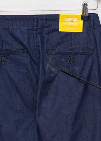 Синие кэжуал летние прямые брюки Terranova