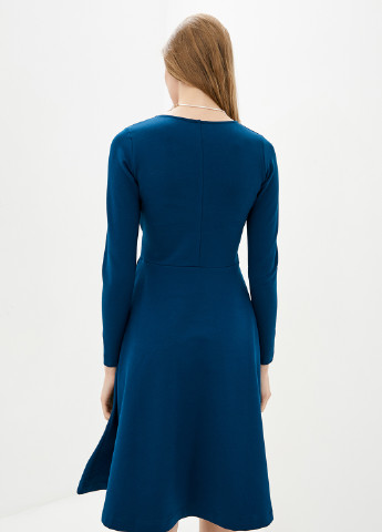 Темно-синя кежуал сукня кльош Promin однотонна