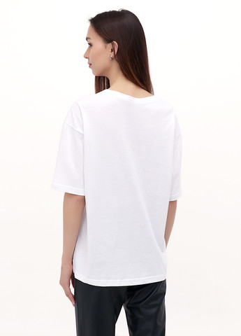Біла літня футболка оверсайз із принтом KASTA design