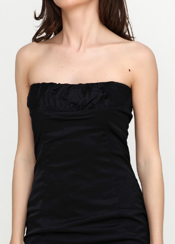 Черное кэжуал платье Tuwe однотонное