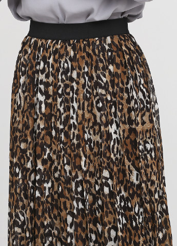 Коричневая кэжуал леопардовая юбка B.C. Best Connections плиссе