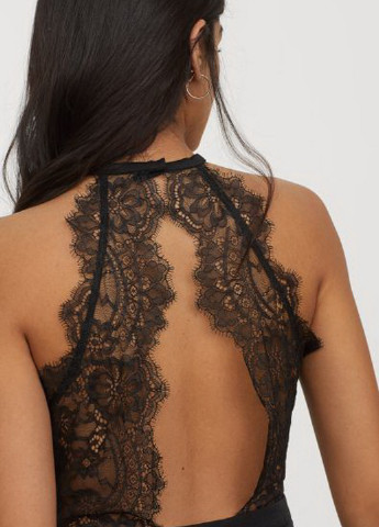 Комбинезон H&M комбинезон-брюки однотонный чёрный кэжуал полиэстер