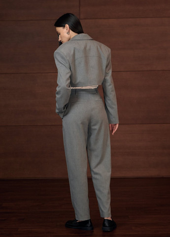 Серые кэжуал демисезонные классические брюки Gepur