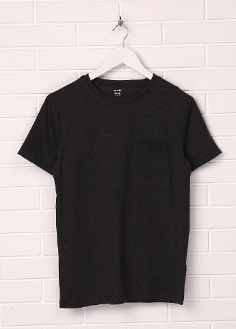 Темно-серая летняя футболка с коротким рукавом Kiabi