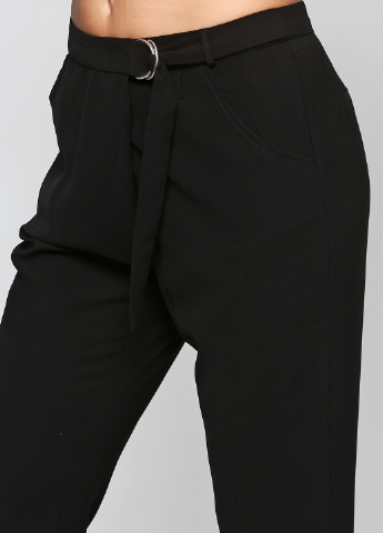 Черные кэжуал летние зауженные брюки Bershka