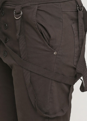 Серо-коричневые кэжуал демисезонные зауженные брюки Made in Italy