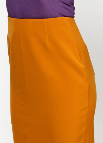 Горчичная кэжуал однотонная юбка Natali Bolgar карандаш