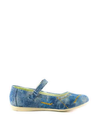 Светло-синие туфли на низком каблуке Шалунишка