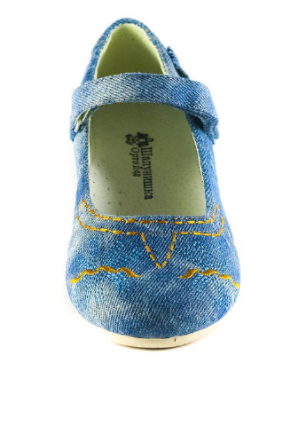 Светло-синие туфли на низком каблуке Шалунишка