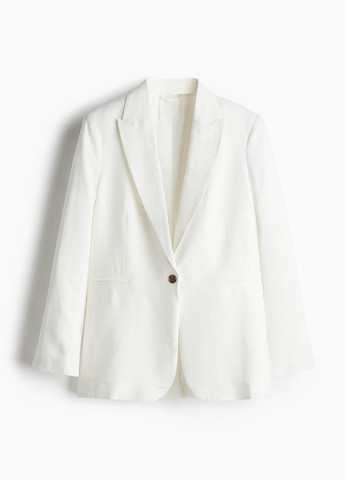Белый женский жакет H&M однотонный - летний