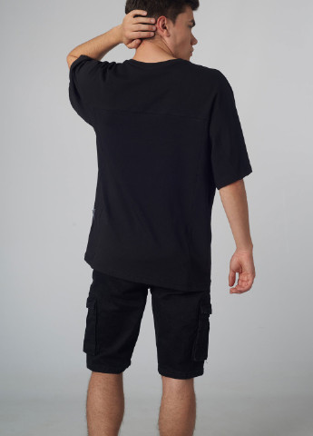 Черная футболка оверсайзова ronin черная Custom Wear