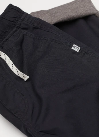 Черные кэжуал летние брюки H&M