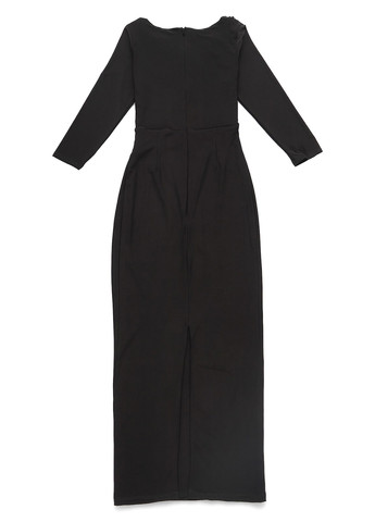 Черное кэжуал платье Swing однотонное