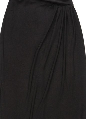 Черное кэжуал платье Swing однотонное