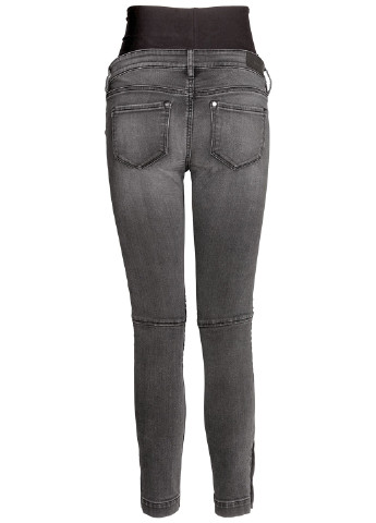 Серые демисезонные зауженные джинсы для беременных H&M