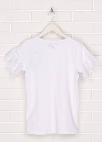 Белая летняя футболка с коротким рукавом F&F