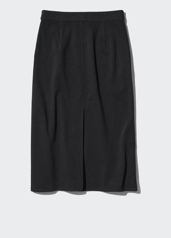Черная кэжуал однотонная юбка Uniqlo карандаш