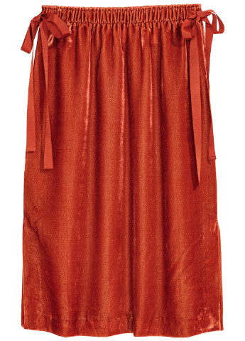 Терракотовая кэжуал однотонная юбка H&M
