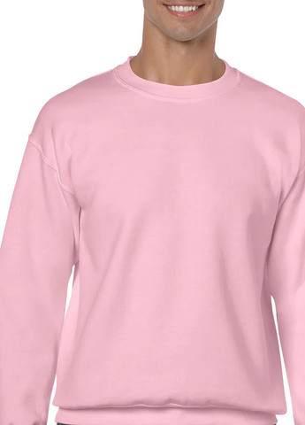 Свитшот Port & Company - Прямой крой однотонный светло-розовый кэжуал хлопок, полиэстер - (281551505)