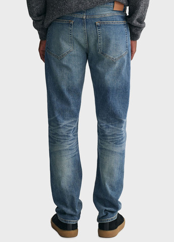 Синие демисезонные регюлар фит джинсы Gant
