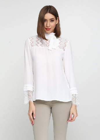 Белая демисезонная блуза Unika