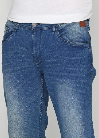 Синие демисезонные со средней талией джинсы Blend