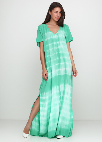 Зеленое кэжуал платье New Line градиентное ("омбре")