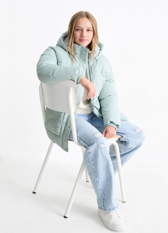 Мятная зимняя куртка C&A
