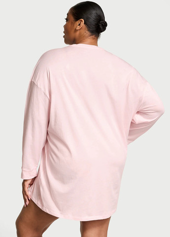 Розовое домашнее платье оверсайз Victoria's Secret с надписью