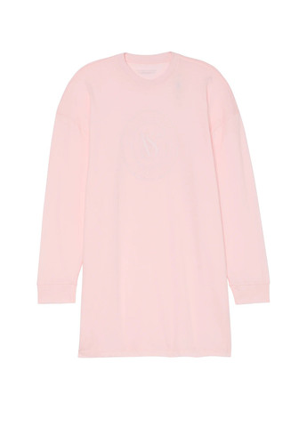 Розовое домашнее платье оверсайз Victoria's Secret с надписью