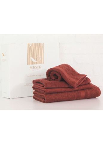 Mirson полотенце набор банный №5071 elite softness brown 40х70, 50х90, 70х140 (2200003975635) коричневый производство - Украина