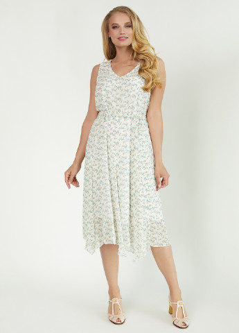 Женское летнее Платье с юбкой-солнце Miledi с цветочным принтом