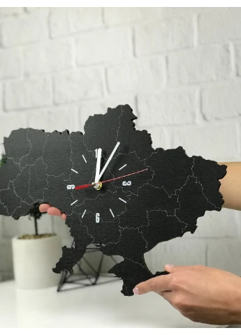 Декоративные настенные часы из дерева «Карта Украины» 7Arts (253566075)
