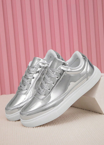 Кроссовки SHEIN серебряные демисезоны (322814221)