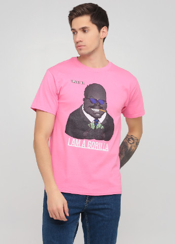 Розовая футболка Hanes