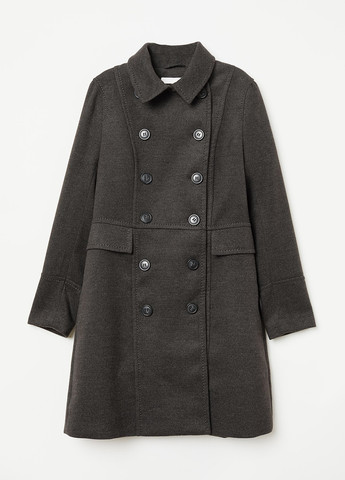 Темно-сіре демісезонне Пальто двобортне H&M