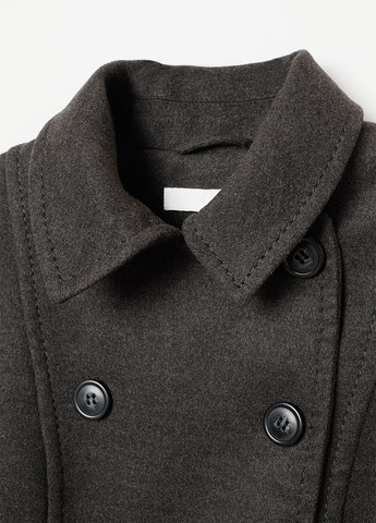Темно-сіре демісезонне Пальто двобортне H&M