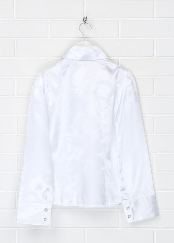Блузка №18 Piccolo L однотонна біла кежуал віскоза