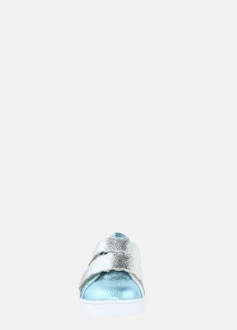 Срібні кеди rf7112 срібло-блакитний Favi