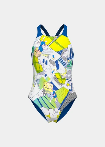 Комбінований демісезонний купальник суцільний Arena FANTASIZE SWIMSUIT V BACK