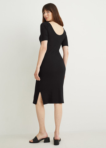 Чорна кежуал сукня для вагітних футляр, з відкритою спиною C&A однотонна