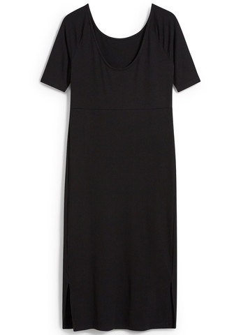 Чорна кежуал сукня для вагітних футляр, з відкритою спиною C&A однотонна