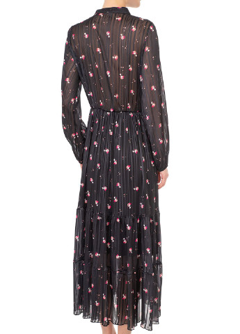 Чорна кежуал плаття, сукня King Kong з квітковим принтом