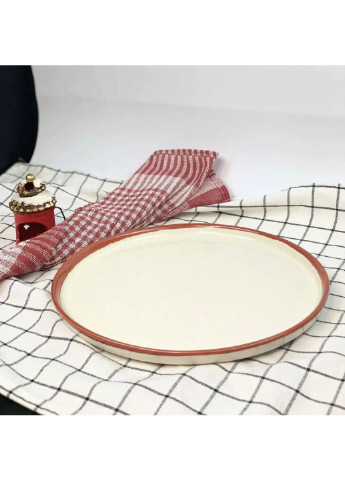 Тарілка з бортиком Sand Space Cappuccino Red КР-290 29 см No Brand (253611639)