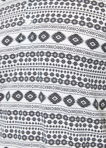 Черно-белая футболка-поло для мужчин KOTON с орнаментом